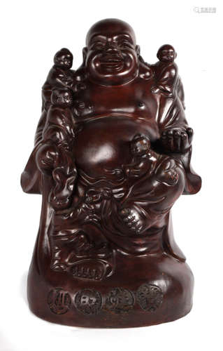 Chinese Yixing Clay Laughing Buddha Statue