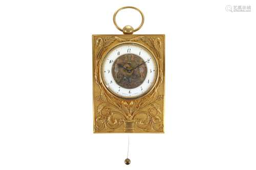 A FINE AND RARE EARLY 19TH CENTURY FRENCH GILT BRONZE SEDAN TYPE CLOCK WITH GRANDE SONNERIE PULL REPEAT AND AUTOMATON FIGURES BY BREGUET