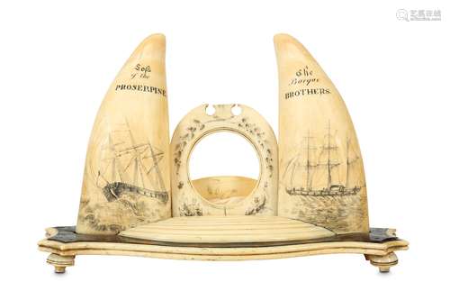 A 19TH CENTURY SCRIMSHAW