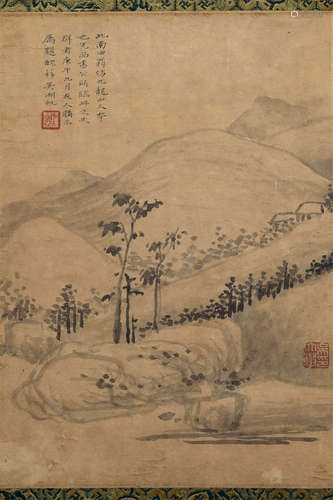 吳大澄 仿惲南田山水