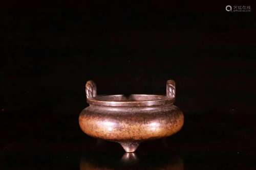 A Bronze Tripod Censer