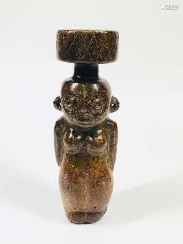 Qijia Culture, A Carved Jade Figure