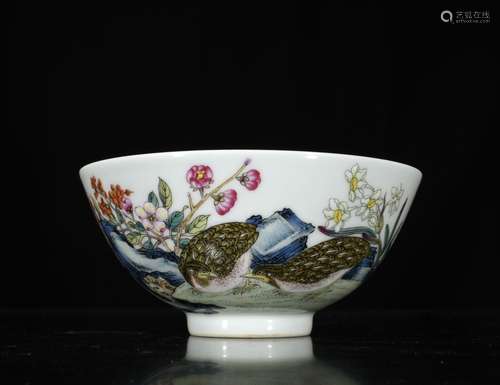 Yongzheng Mark, A Enamel Glazed Bowl