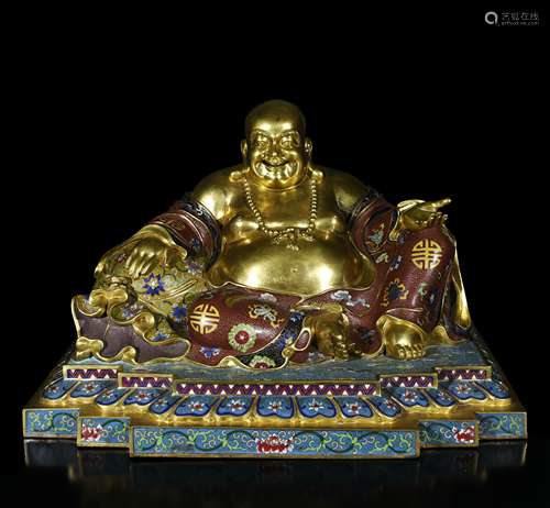 A Bronze Cloisonne Buddha Statue