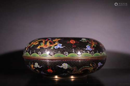 Qianlong Mark, A Bronze Cloisonne Box with Cover