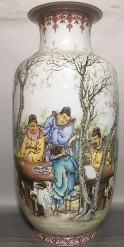 Wang Qi, A Large Famille Rose Vase