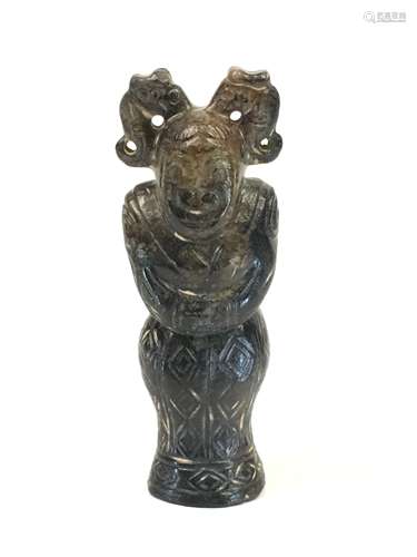 A Carved Jade Figure