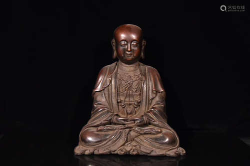 A YONGLE MARK BRONZE BUDDHA STATUE