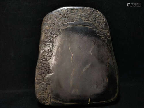 A STONE DUAN INK SLAB WITH LUJIANZENG MARK