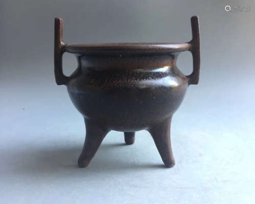 A JIAN KILN DOUBLE EARS INCENSOR