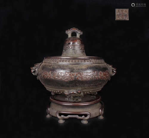 A DAMING XUANDE NIANZHI MARK FINE BRONZE CENSER