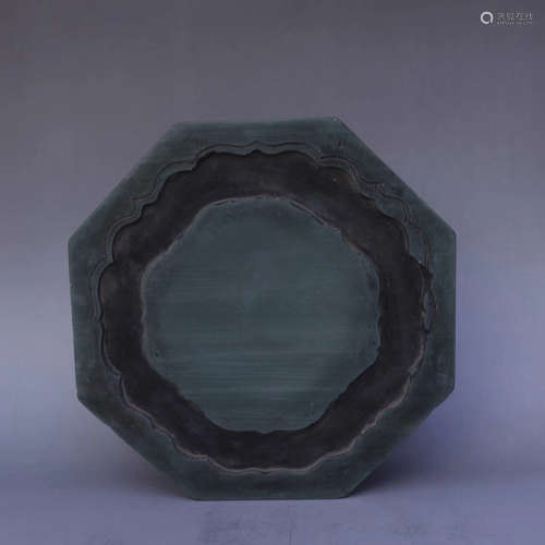 QING HEXAGON SHAPED SONGHUA INK SLAB