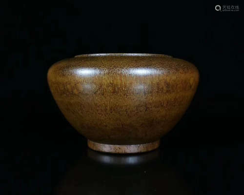 A BAMBOO CARVED BOWL