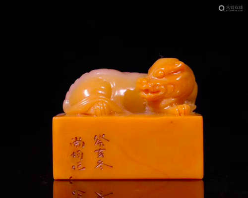 A OLD TIANHUANG STONE CARVED SEAL