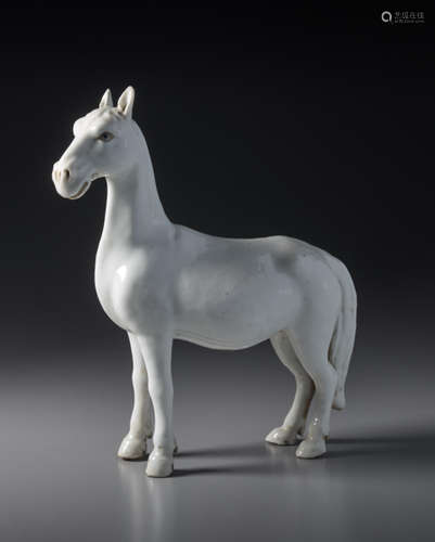 A DELICATE HIRADO PORCELAIN HORSE OKIMONOHirado...