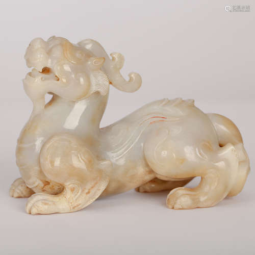 CHINESE JADE FIGURE OF BEAST