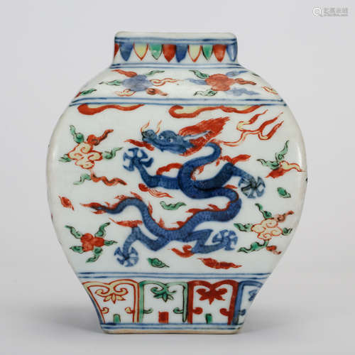 CHINESE WUCAI DRAGON PORCELAIN JAR