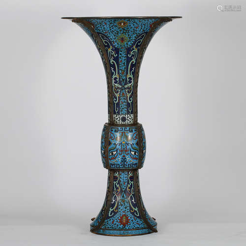 CHINESE CLOISONNE GU VASE