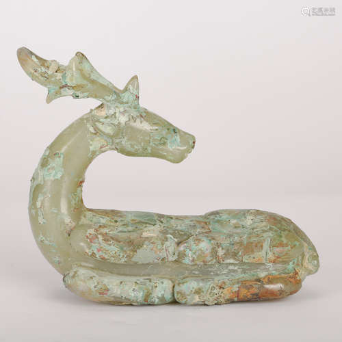 CHINESE JADE FIGURE OF DEER