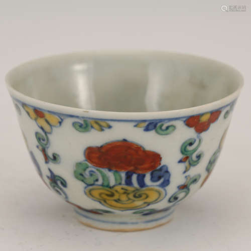 CHINESE WUCAI PORCELAIN CUP