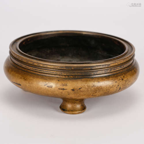 CHINESE BRONZE TRIPOD CENSER