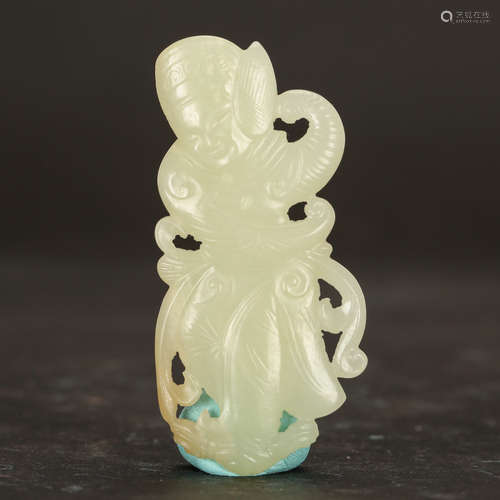 CHINESE CELADON JADE FIGURINE