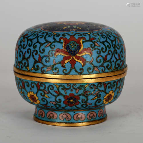 CHINESE CLOISONNE COVER BOX