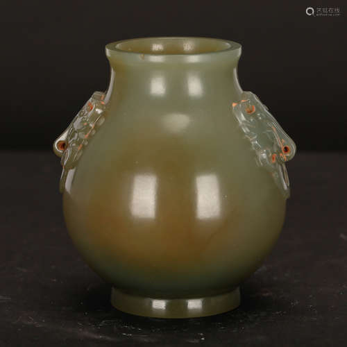 CHINESE CELADON JADE VASE