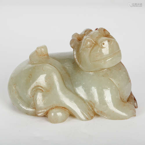 CHINESE JADE FIGURE OF BEAST