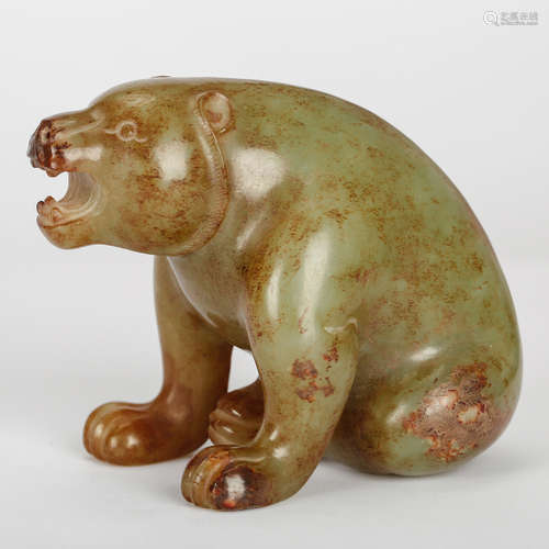 CHINESE ARCHAIC JADE BEAST