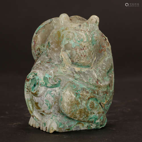 CHINESE JADE FIGURE OF BEAR