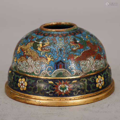 CHINESE CLOISONNE WATER COUPE