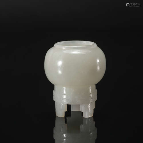 CHINESE WHITE JADE WATER COUPE