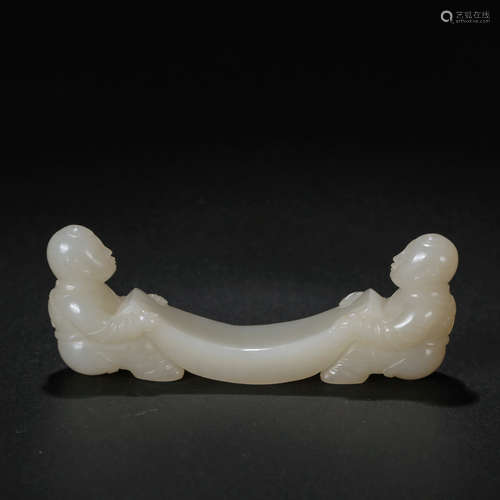 CHINESE WHITE JADE BRUSH REST