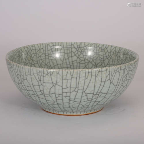 CHINESE CRACKLE GLAZED PORCELAIN BOWL