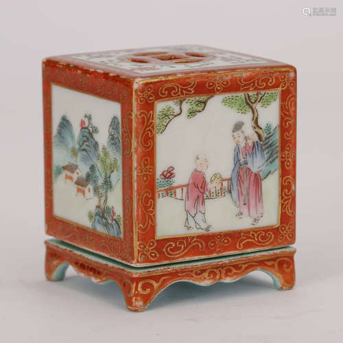 CHINESE FAMILLE ROSE INK PASTE BOX