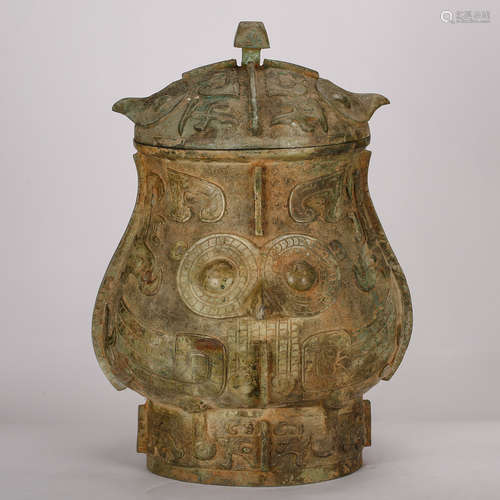 CHINESE BRONZE ZUN VASE