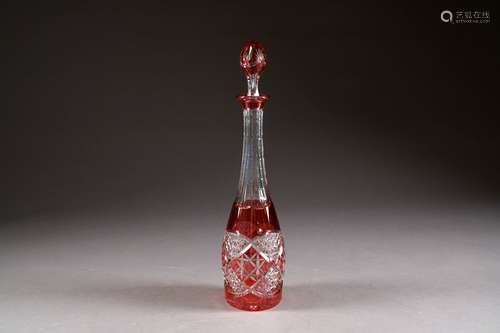 Val Saint LambertCarafe. Cristal incolore, doub...