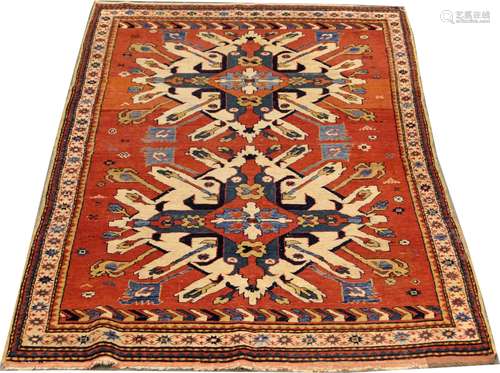 Carpette Kazak Adler. Double médaillon dit aux 