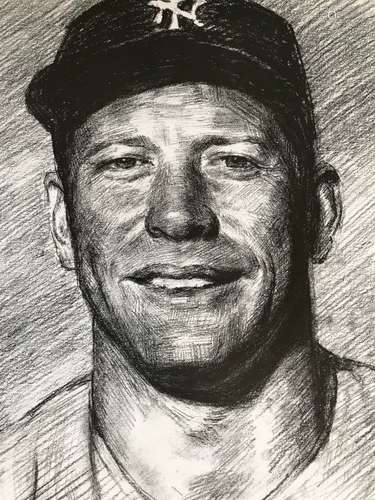 Painting of New York Yankees Star