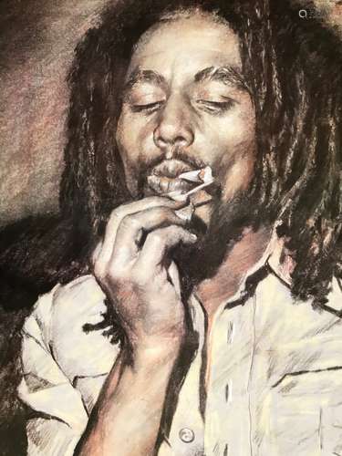 Painting of Bob Marley