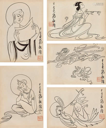 范扬（b.1955） 漫画手稿 镜心 水墨纸本