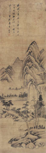董其昌（1555～1636） 墨笔山水 立轴 水墨纸本