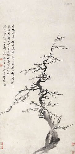 汤贻汾（1778～1853） 1845年作 墨梅 镜心 水墨纸本