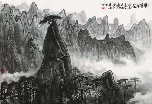 贺天健（1891～1977） 梦笔生花 镜心 设色纸本