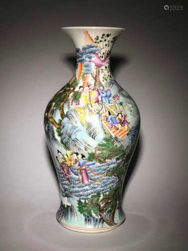 A FAMILLE ROSE VASE, GUANGXU MARK