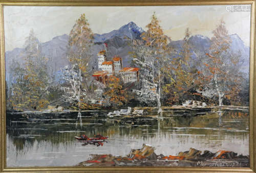 Oil painting of landscape by Morris Kats