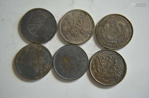 6 Chinese coins