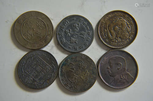 6 Chinese coins