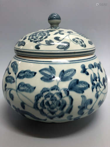 Chinese Blue And White Porcrlain Tea Caddy